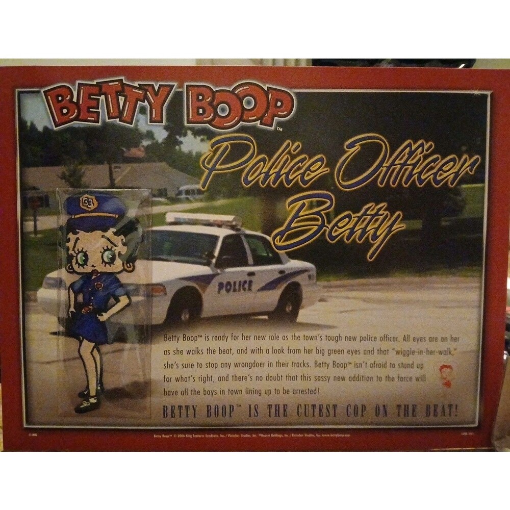 New Willabee And Ward Betty Boop Patch Police Officer Betty